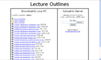 Web Design and Programming for WakeMD Lecture Outlines Database